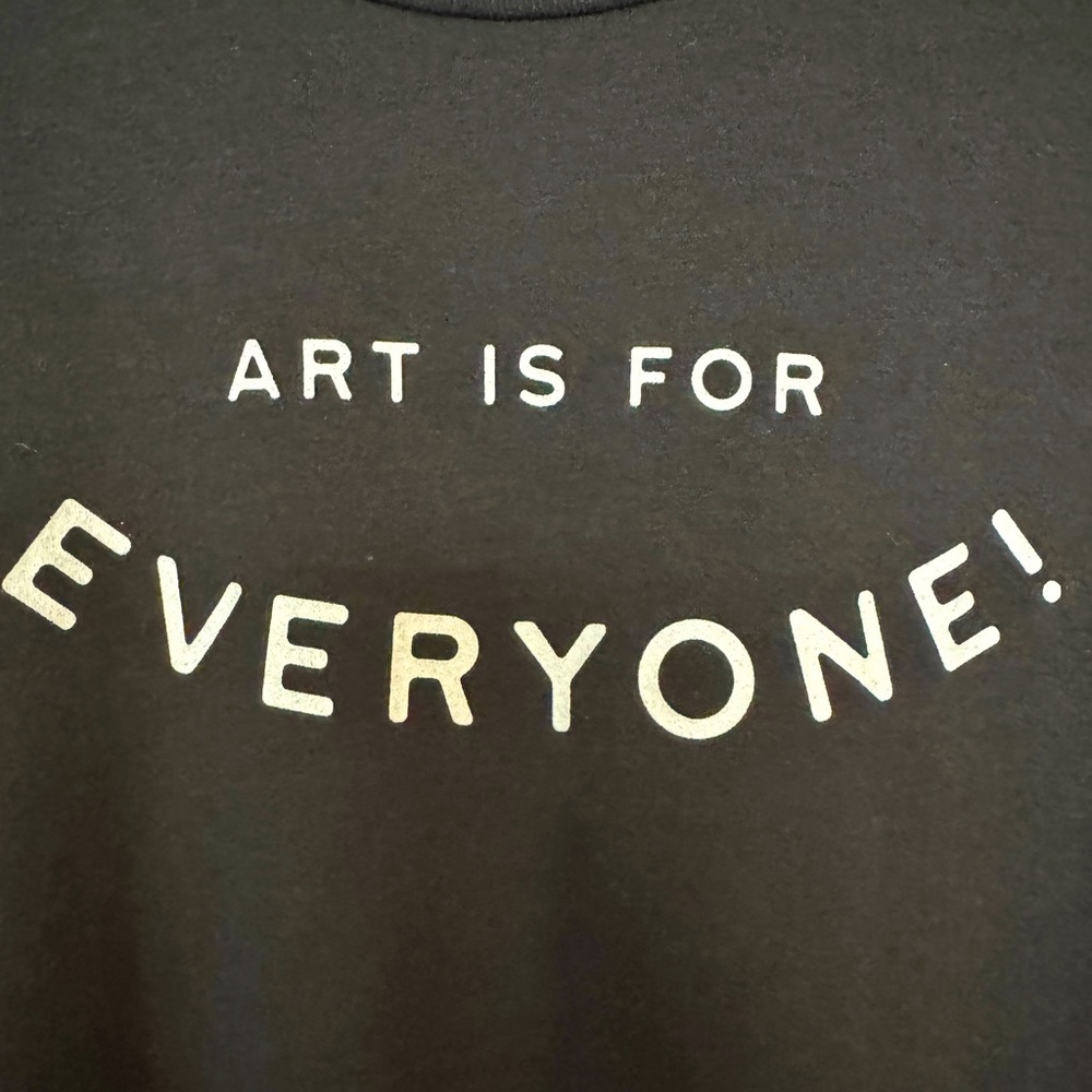 Lindsay Letters Art Is For Everyone 3XL Bella Canvas Black T-shirt